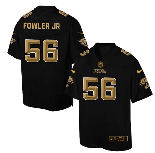 Men's Elite Dante Fowler Jr Nike Jersey Black - #56 Pro Line Gold Collection NFL Jacksonville Jaguars